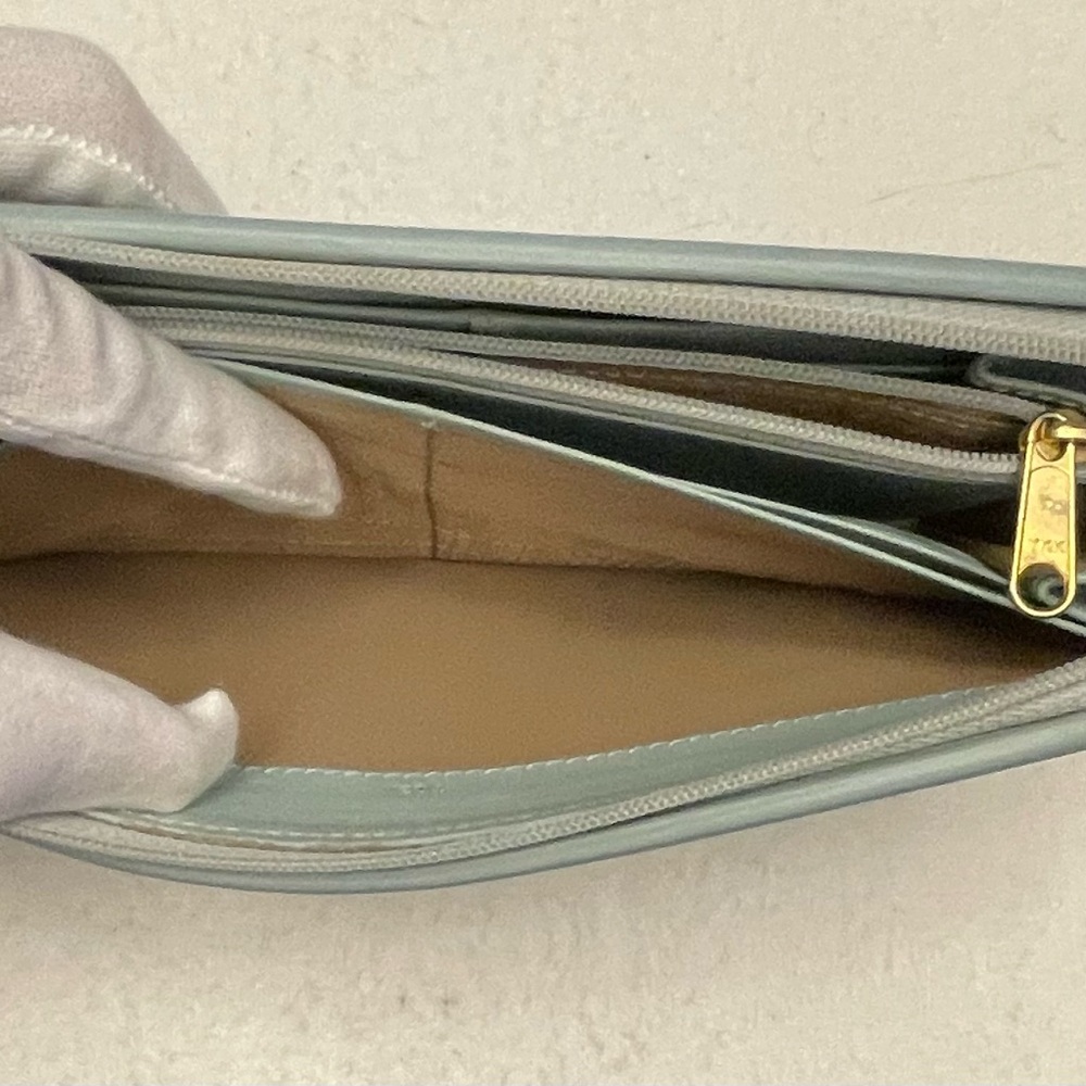 Celine Authentic Vintage Blue Leather Long Wallet - Picture 11 of 16